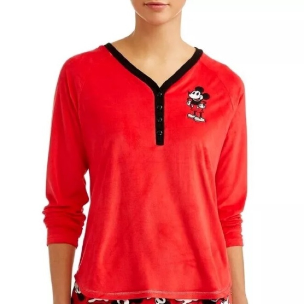 NWT Disney Mickey Mouse Velour Pajama Top Size 2X - Picture 1 of 4